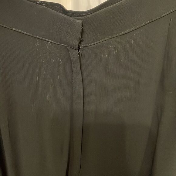 Tadashi Shoji Black Seaton Chiffon Panel Pant - Picture 6 of 9